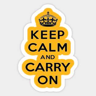 keep calm and carry on Sticker